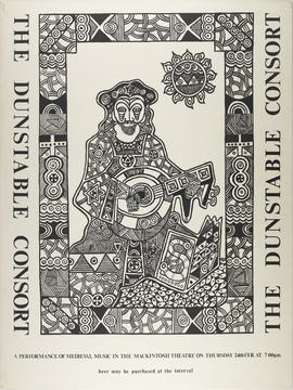 Poster for a concert by 'The Dunstable Consort'