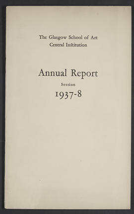 Annual Report 1937-38 (Front cover, Version 1)