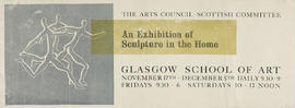 Poster for an exhibition entitled 'An Exhibition of Sculpture in the Home'