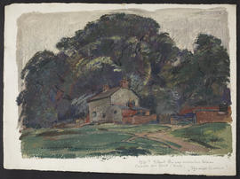 Cottage with trees behind