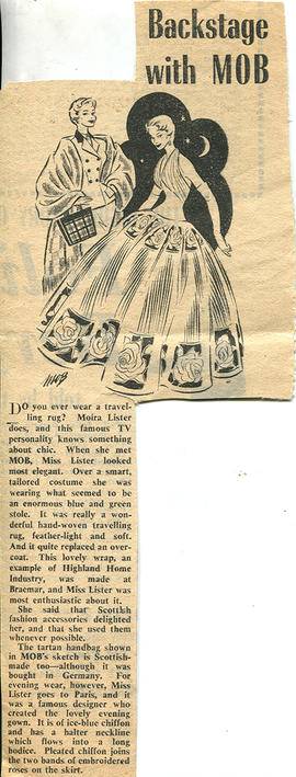 Fashion Illustrations and associated Press Cuttings (Part 8)