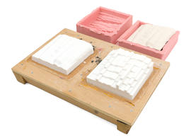 Digital Design Craft Fabrication: Silicone moulds used in the prototyping process of mycelium til...