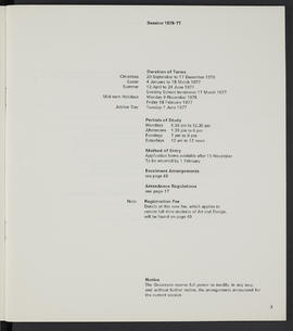 General prospectus 1976-1977 (Page 3)