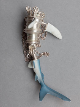 Shark tail pendant necklace (Version 3)