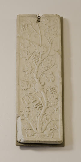 Plaster cast of decorative relief panel with vine (Version 1)