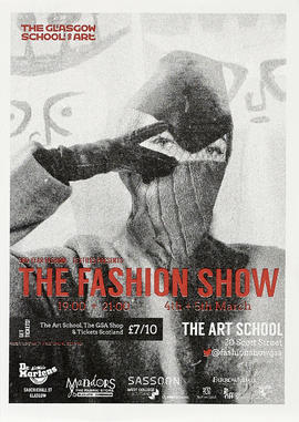 Poster for the 2014 Fashion Show at The Glasgow School of Art