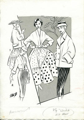 Fashion Illustrations and associated Press Cuttings by Margaret Oliver Brown (Part 5)