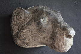 Plaster cast of tiger head (Version 3)