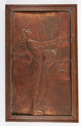 Copper repousse panel, featuring a female figure (Version 2)