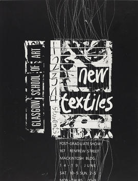 Poster for a textiles exhibition entitled 'New Textiles'
