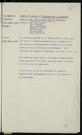 Minutes, Jan 1930-Aug 1931 (Page 65, Version 1)