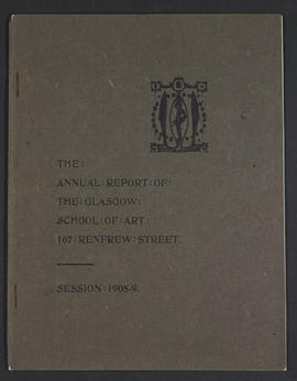 Annual Report 1908-09 (Front cover, Version 1)