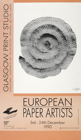 Poster for exhibition ' European Paper Artists', Glasgow