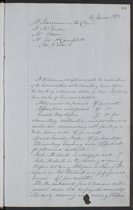 Minutes, Apr 1854-Mar 1882 (Page 42, Version 1)