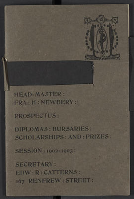 General prospectus 1902-1903 (Front cover, Version 1)