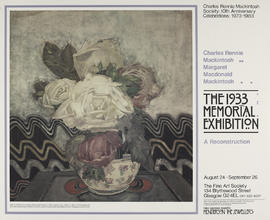 Poster for an exhibition of Charles Rennie Mackintosh and Margaret Macdonald Mackintosh, entitled...