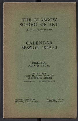 General prospectus 1929-1930 (Front cover, Version 1)