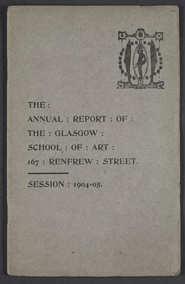 Annual Report 1904-05 (Front cover, Version 1)