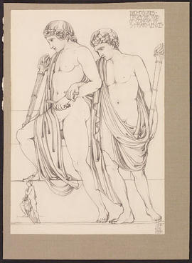 Two figures from the tomb of Canova, Venice