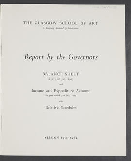 Annual Report and Accounts 1962-63 (Flyleaf, Page 1, Version 1)