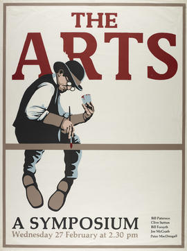 Poster for a symposium entitled 'The Arts'