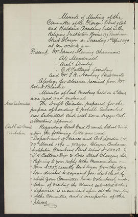 Minutes, Apr 1890-Mar 1895 (Page 1, Version 2)