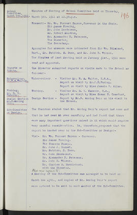 Minutes, May 1909-Jun 1911 (Page 196, Version 1)