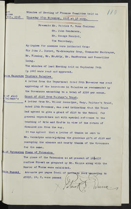 Minutes, Oct 1916-Jun 1920 (Page 110, Version 1)