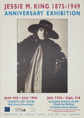 Poster for an anniversary exhibition of work by Jessie M. King