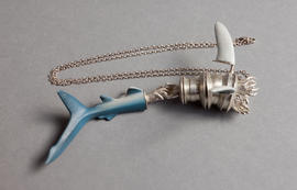 Shark tail pendant necklace (Version 2)