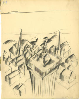 Drawing of a city from above