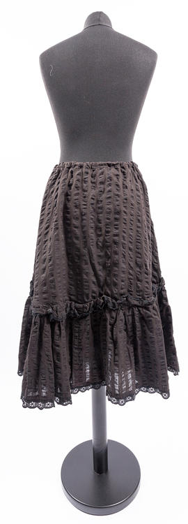 Black seersucker tiered skirt (Version 3)
