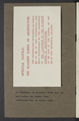 General prospectus 1907-1908 (Front cover, Version 2)
