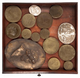 Chest containing collection of cast reliefs (Version 3)