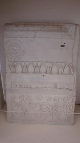 Plaster cast of classical entablature comprising architrave, frieze and cornice (Version 1)