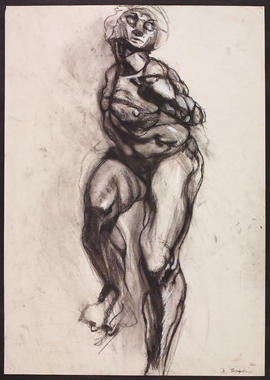 Drawing of nude figure
