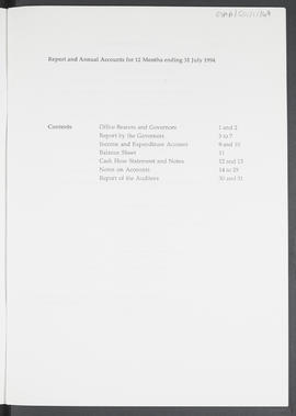 Annual Report 1993-94 (Flyleaf, Page 1)
