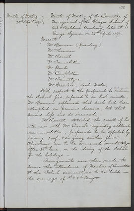 Minutes, Apr 1854-Mar 1882 (Page 108, Version 1)