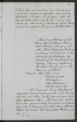 Minutes, Apr 1854-Mar 1882 (Page 164, Version 1)