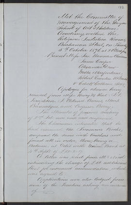 Minutes, Apr 1854-Mar 1882 (Page 122, Version 1)