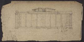 Detailed sketch for proposed war memorial, Glasgow Academy