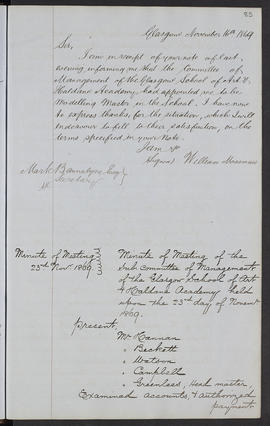 Minutes, Apr 1854-Mar 1882 (Page 85, Version 1)