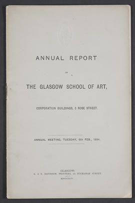 Annual Report 1892-93 (Front cover, Version 1)
