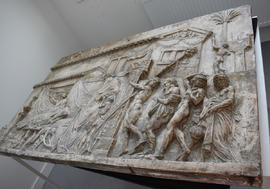 Plaster cast of votive relief of Dionysus and Icarius (Version 2)
