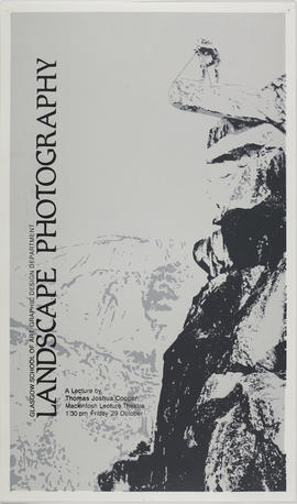 Poster for a talk entitled 'Landscape Photography' given by Thomas Joshua Cooper