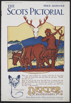 Magazine page for The Scots Pictorial - man and deer