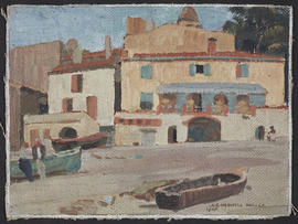 Collioure; boats on foreshore