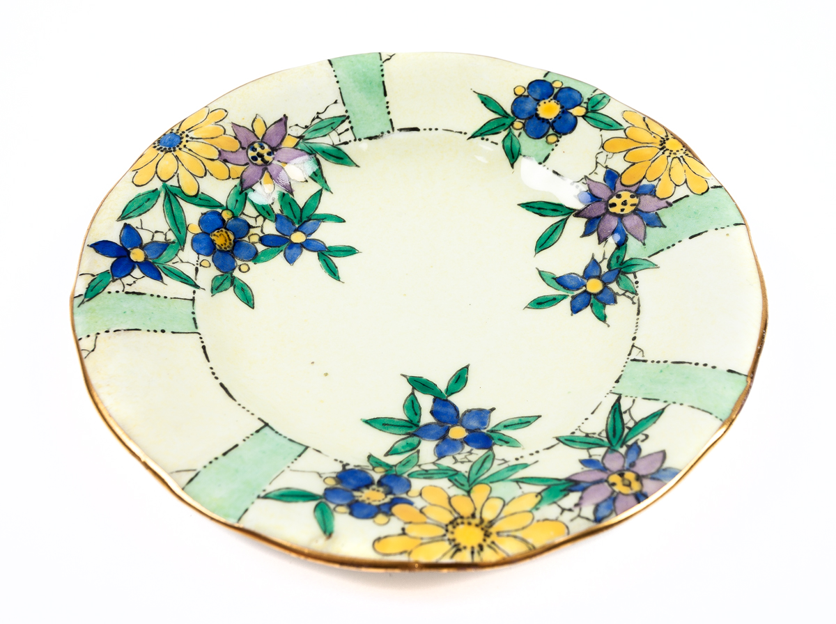 Royal Crown Derby hand-painted tea plate · Early 20th century