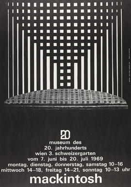 Poster for Mackintosh exhibition in Vienna