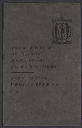 Annual Report 1902-03 (Front cover, Version 1)